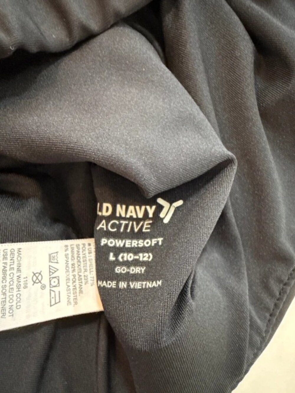 Old Navy Active Girls Black PowerSoft Sports Bra L 10-12